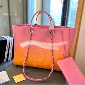 Pink and Orange Gradient Tote Bag